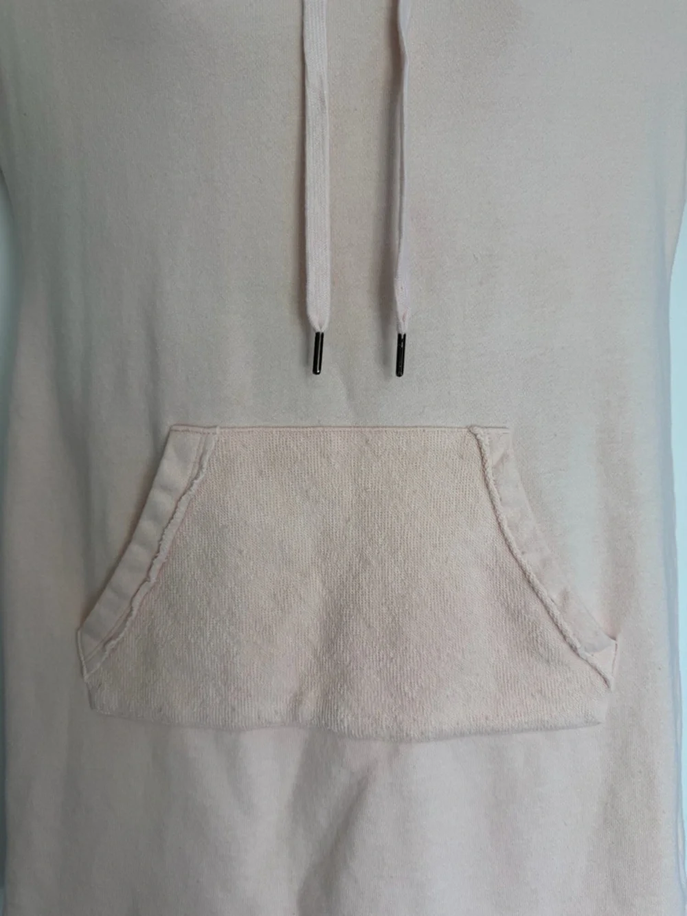 Nicole Miller Blush Pink Short Sleeve Hooded Pullover - Picture 2 of 8